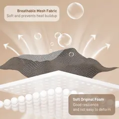 HOMCOM Desk Chair No Wheels, Office Chair with Mesh Back, Lumbar Support, Metal Base for Waiting Room, Conference Room, Dark Grey - 5