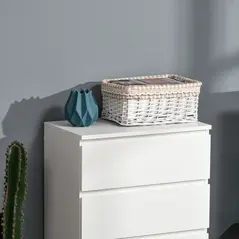 HOMCOM Chest of Drawers, 5 Drawers Storage Cabinet Floor Tower Cupboard for Bedroom Living Room, White - 9