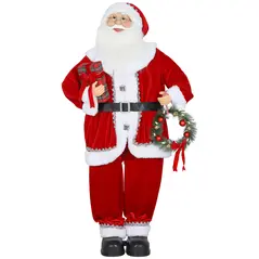 HOMCOM Dancing Santa Claus with Gift and Wreath, Play Music - 1