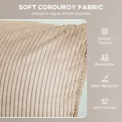 HOMCOM Corduroy Electric Massage Recliner - Brown - 7