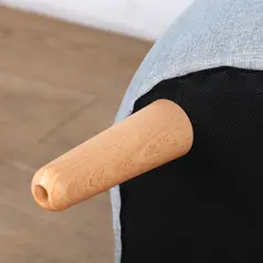 HOMCOM Children's Armchairs Kids Armchair Toddler Chair 2 Seater Wood Frame Mini Sofa for Bedroom Playroom Grey - 8