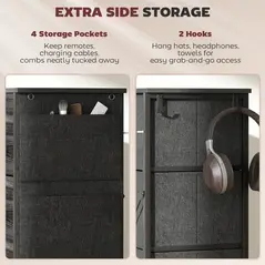 HOMCOM Chest of Eight Fabric Drawers - Black - 5