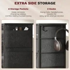 HOMCOM Chest of Ten Fabric Drawers - Black - 5