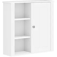 HOMCOM Clean and Simple Bathroom Storage Cabinet - White - 1
