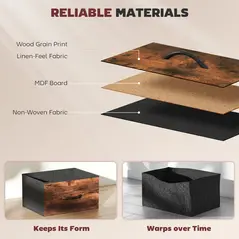 HOMCOM Chest of Eight Fabric Drawers - Rustic Brown - 6