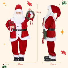 HOMCOM Dancing Santa Claus with Gift and Wreath, Play Music - 3