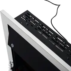 HOMCOM Contemporary Electric Fireplace Coal Burning Flame Effect Inset Fire Place Space Heater Glass View LED Lighting with Remote Control, 1000W/2000W, Silver - 9