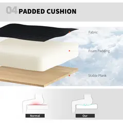 HOMCOM Draughtsman Chair, with Adjustable Lumbar - Black - 7