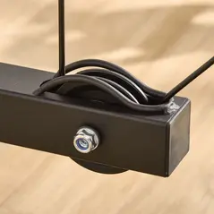 HOMCOM Exercise Pulley Machine Power Tower with Adjustable Seat Cable Positions - 9