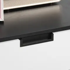 HOMCOM Drawer Chest, 4-Drawer Storage Cabinet Organiser for Bedroom, Living Room, 60cmx40cmx80cm, White and Black - 8