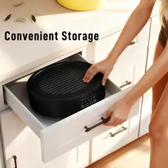 HOMCOM Electric Ceramic Hob with Grill Plate, Multifunctional 36cm Plug in Electric Hob with 4 Heat Levels for All Type Pot - 7