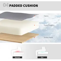 HOMCOM Draughtsman Chair, with Adjustable Lumbar - Charcoal Grey - 7