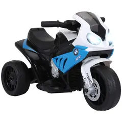 HOMCOM Electric Motorbike for Kids Ride on BMW Motorbike W/Headlights and Music, 6V, Blue - 1