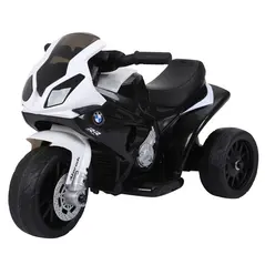 HOMCOM Electric Kids Ride on BMW Motorbike W/Headlights and Music, 6 V-Black - 1