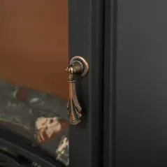 HOMCOM Electric Fireplace Stove, Free standing Fireplace Heater with Realistic LED Flame Effect and Adjustable Brightness, Overheat Safety Protection, 900W/1800W, Black - 9