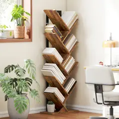 HOMCOM Eight-Section Tree Bookcase - Wood-Effect - 2