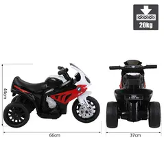 HOMCOM Electric Motorbike for Kids Ride on BMW Motorbike W/Headlights and Music, 6 V-Red - 2