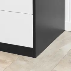 HOMCOM Drawer Chest, 4-Drawer Storage Cabinet Organiser for Bedroom, Living Room, 60cmx40cmx80cm, White and Black - 9