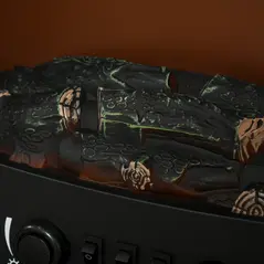 HOMCOM Electric Fireplace Stove, Free standing Fireplace Heater with Realistic LED Flame Effect and Adjustable Brightness, Overheat Safety Protection, 900W/1800W, Black - 8