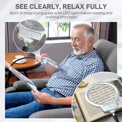 HOMCOM Electric Rise/Recline Armchair, with Reading Light - Grey - 5