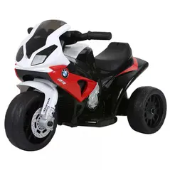 HOMCOM Electric Motorbike for Kids Ride on BMW Motorbike W/Headlights and Music, 6 V-Red - 1