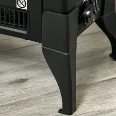 HOMCOM Electric Fireplace Stove, Free Standing Fireplace Heater with Realistic Flame Effect, Dual Power Settings (1800-2000W), Adjustable Temperature and Overheat Protection, Black - 8