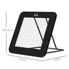 HOMCOM Football Training Net Target Goal, with Adjustable Angles - Black - 3