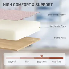 HOMCOM Faux Fur Rabbit Chair - Light Pink - 5