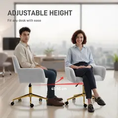 HOMCOM Faux Fur Rabbit Chair - Grey - 7