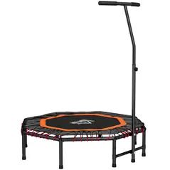 HOMCOM Fitness Trampoline, Bouncer with Adjustable Handle, Max Load 150 kg - 1