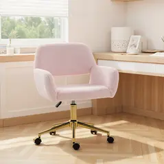 HOMCOM Faux Fur Rabbit Chair - Light Pink - 9