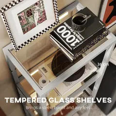 HOMCOM Four-Shelf Floor Lamp - Grey - 7