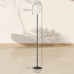 HOMCOM Flower Floor Lamp for Living Room, 3D Printed Modern Standing Lamp with Rose Shade, 3 Colour Temperature & Foot Switch, Minimalist Tall Pole Lampshade for Bedroom, Office, White - 3