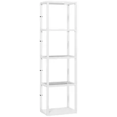 HOMCOM Four-Shelf Floor Lamp - White - 1