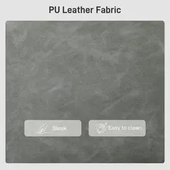 HOMCOM Faux Leather Marble-Effect Two-Seater Sofa - Grey - 7