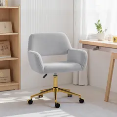 HOMCOM Faux Fur Rabbit Chair - Grey - 2