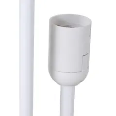 HOMCOM Floor Lamp for Living Room, 120cm Modern Standing Lamp with Linen Shade and Wooden Base, Cream - 9