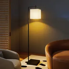 HOMCOM Floor Lamp for Living Room, 66" Modern Tall Standing Lamp with Adjustable Colour Temperatures & 10 Brightness Levels, Remote Control and Foot Switch for Bedroom Office, 9W LED Bulb Included - 8