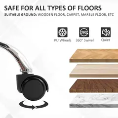 HOMCOM Faux Leather Reclining Office Chair, with Footrest - Black - 8