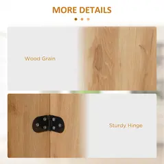 HOMCOM Four-Person Drop Leaf Dining Table - Wood-Effect - 6