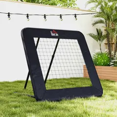 HOMCOM Football Training Net Target Goal, with Adjustable Angles - Black - 7