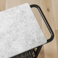 HOMCOM Five Basket Mobile Kitchen Island, with Brakes - Grey/Black - 9