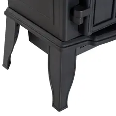 HOMCOM Freestanding Electric Fireplace, Electric Stove Heater with LED Flame Effect, Overheating Safety System, 1000W/2000W Black - 8