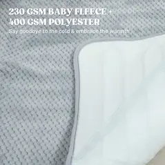 HOMCOM Heated Electric Blanket, Warm Throw Blanket with 5 Heating Levels, 10 Hour Auto-Off Timer, Grey - 4