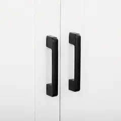 HOMCOM Freestanding Kitchen Cupboard, 4-Door Storage Cabinet Organizer with Adjustable Shelves White - 9