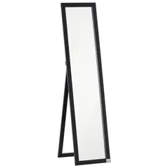 HOMCOM Full Length Mirror for Bedroom, Free Standing Dressing Mirror, Wall Mirror for Living Room, 37 x 154 cm, Black - 1