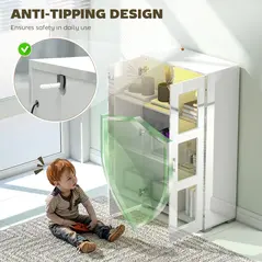 HOMCOM High Gloss Sideboard, Display Cabinet with 16-Colour RGB LED Lights and Remote Control, Modern Storage Cupboard with Glass Doors and Shelves for Living Room, Dining Room, Kitchen, White - 8