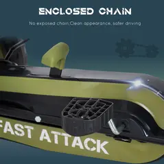 HOMCOM Kids Children Pedal Go Kart Ride On Racer Braking System Adjustable Seat Green - 7