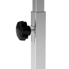 HOMCOM Height Adjustable Over Bed Table with Wheels, C Shaped Laptop Desk, Portable Hospital Bed Table for Living Room, Bedroom, Black - 9