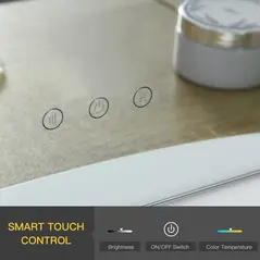 HOMCOM Hollywood Mirror with Lights for Makeup Dressing Table, Lighted Vanity Mirror with 12 Dimmable LED Bulbs and USB Plug in Power Supply, White - 6